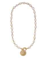 Kennedy Pearl Toggle Coin Necklace - Gold Ins Street